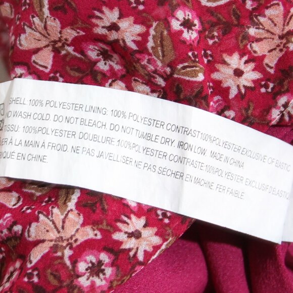 En Saison Affectionate Love Plum Purple Floral Print Ruffled Midi Dress Pleated - Picture 13 of 13